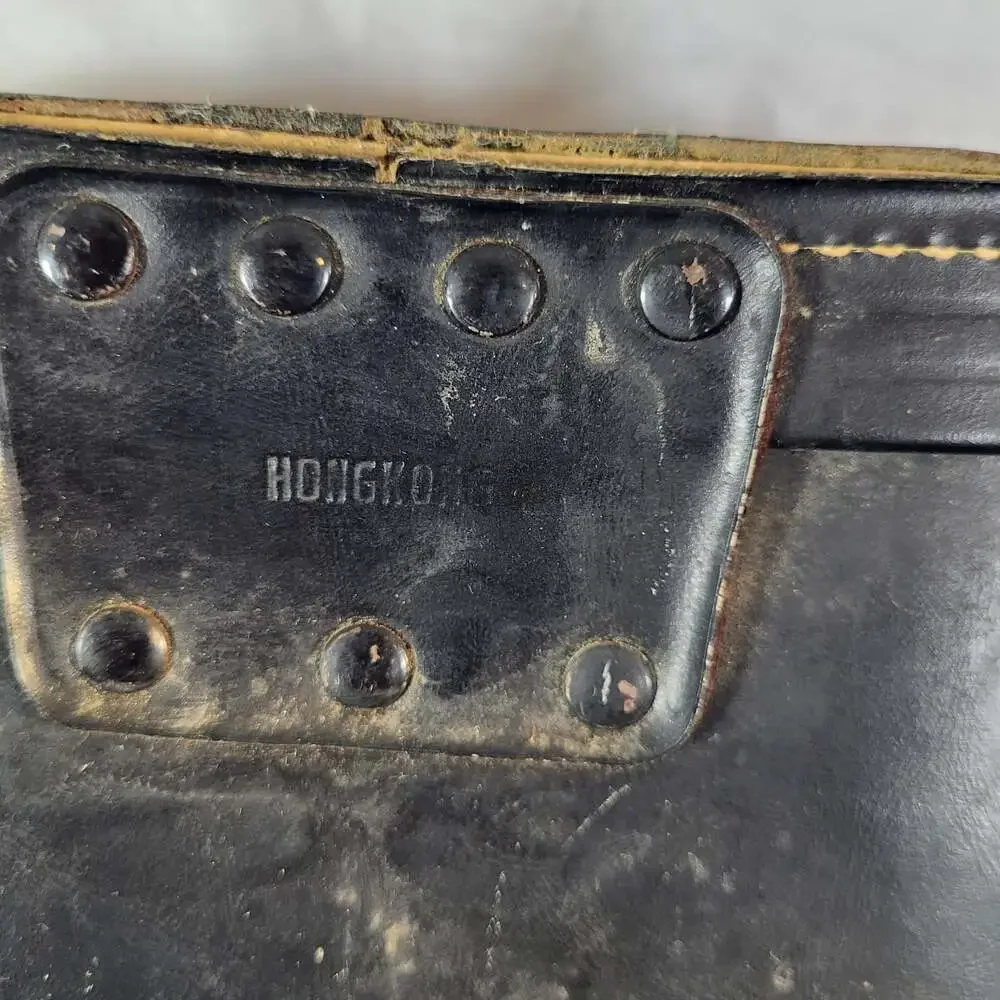 Vintage Crown 7x50 Binoculars Hard Leather Case